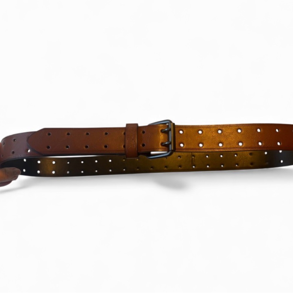 Source Unknown Brown Leather Belt Bag